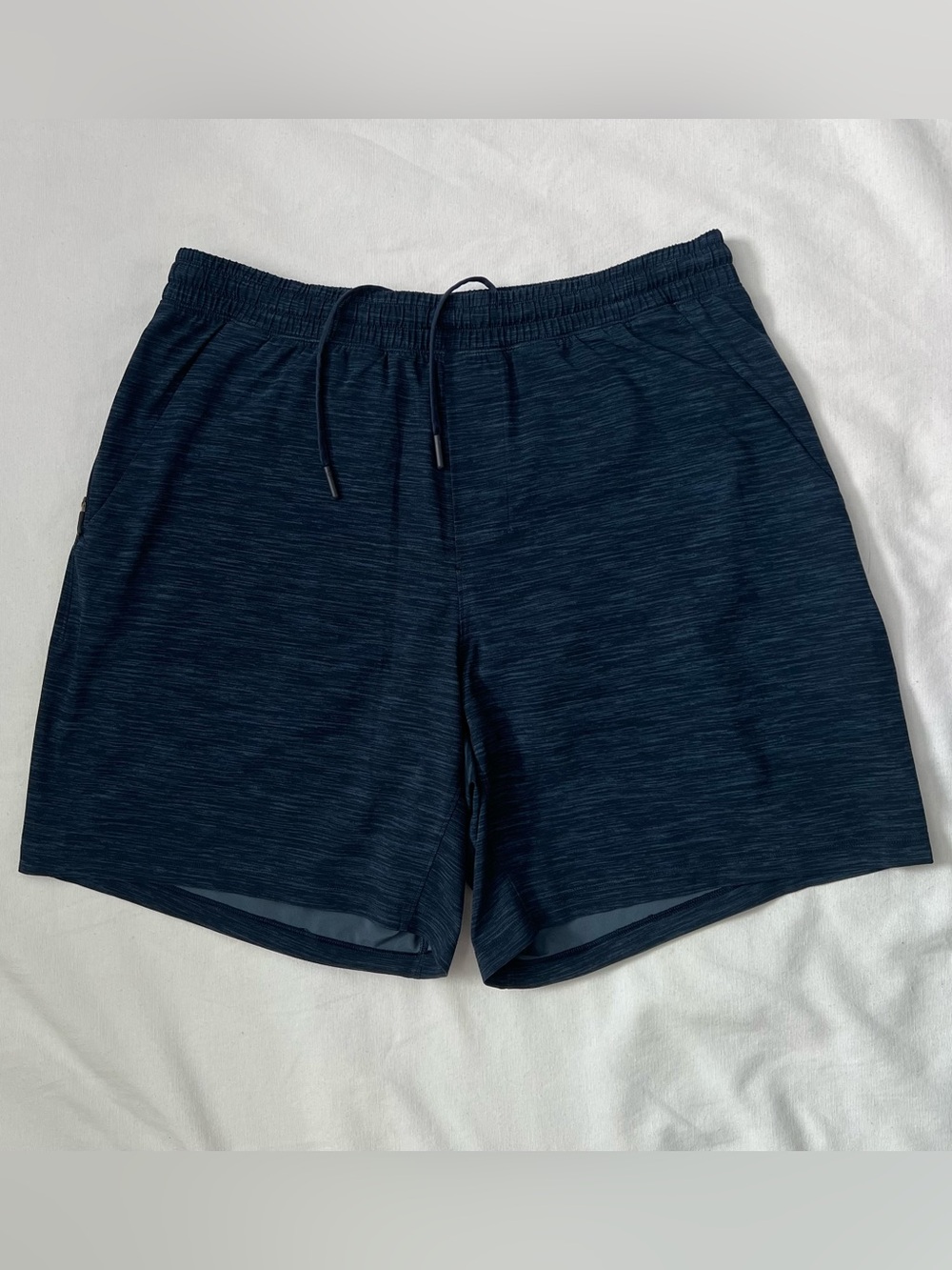 Lululemon Pace Breaker Lined 7” Shorts Navy Heathered Gym Running Mens Large